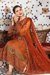 Lawn-3PC Embroidered With Chiffon Embroidered Dupatta-1137