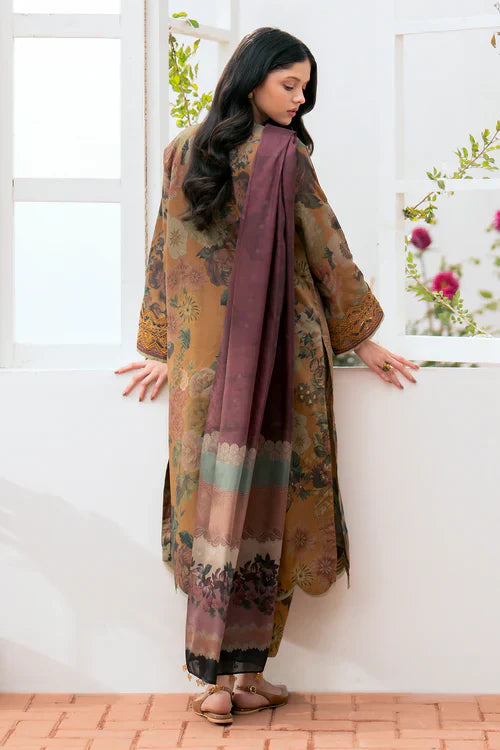 KARANDI 3PC PRINTED SHIRT WITH KARANDI PRINTED DUAPTTA AND TROUSER-813