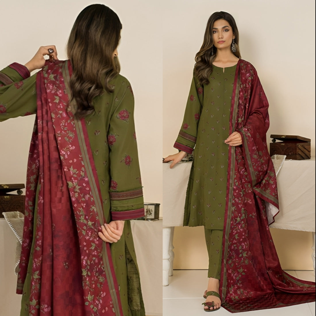 Dhanak 3PC Embroidered-646