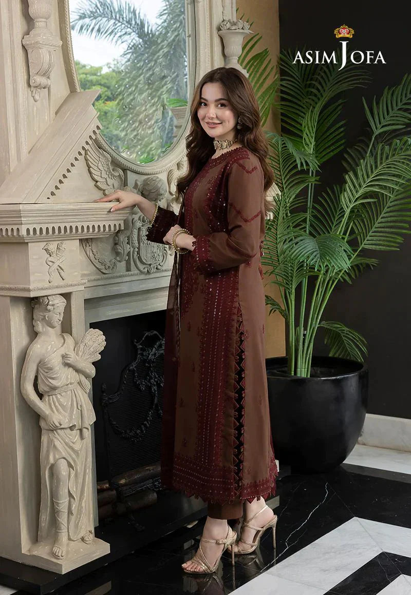 Lawn 3PC Embroidered With Chiffon Embroidered Dupatta-1025