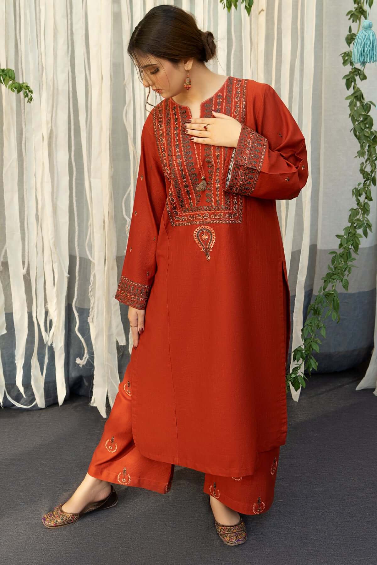 Lawn 3PC Embroidered Shirt with Digital Printed Dupatta-1192