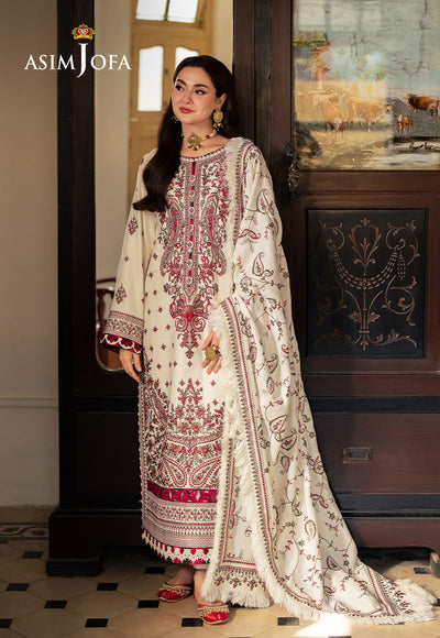 Dhanak 3PC Embroidered Shirt With Digital Printed Shawl - 693