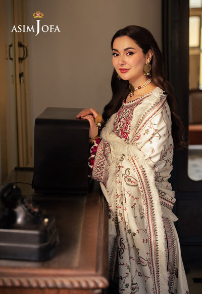 Dhanak 3PC Embroidered Shirt With Digital Printed Shawl - 693