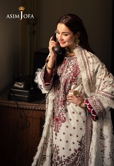 Dhanak 3PC Embroidered Shirt With Digital Printed Shawl - 693