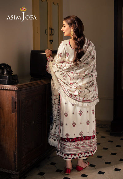 Dhanak 3PC Embroidered Shirt With Digital Printed Shawl - 693