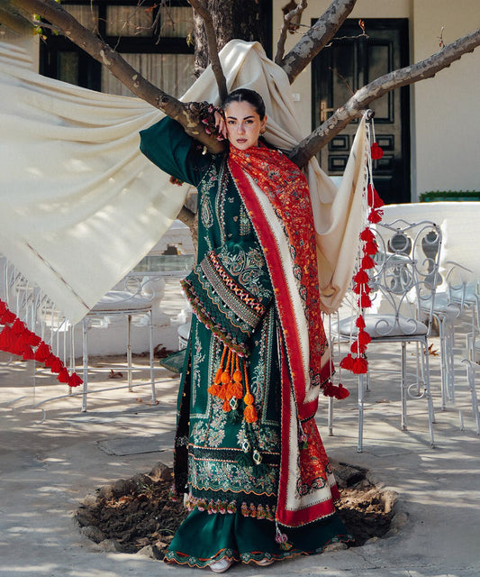 Lawn-3PC Embroidered Shirt with Digital Printed Jacquard Dupatta- 1003