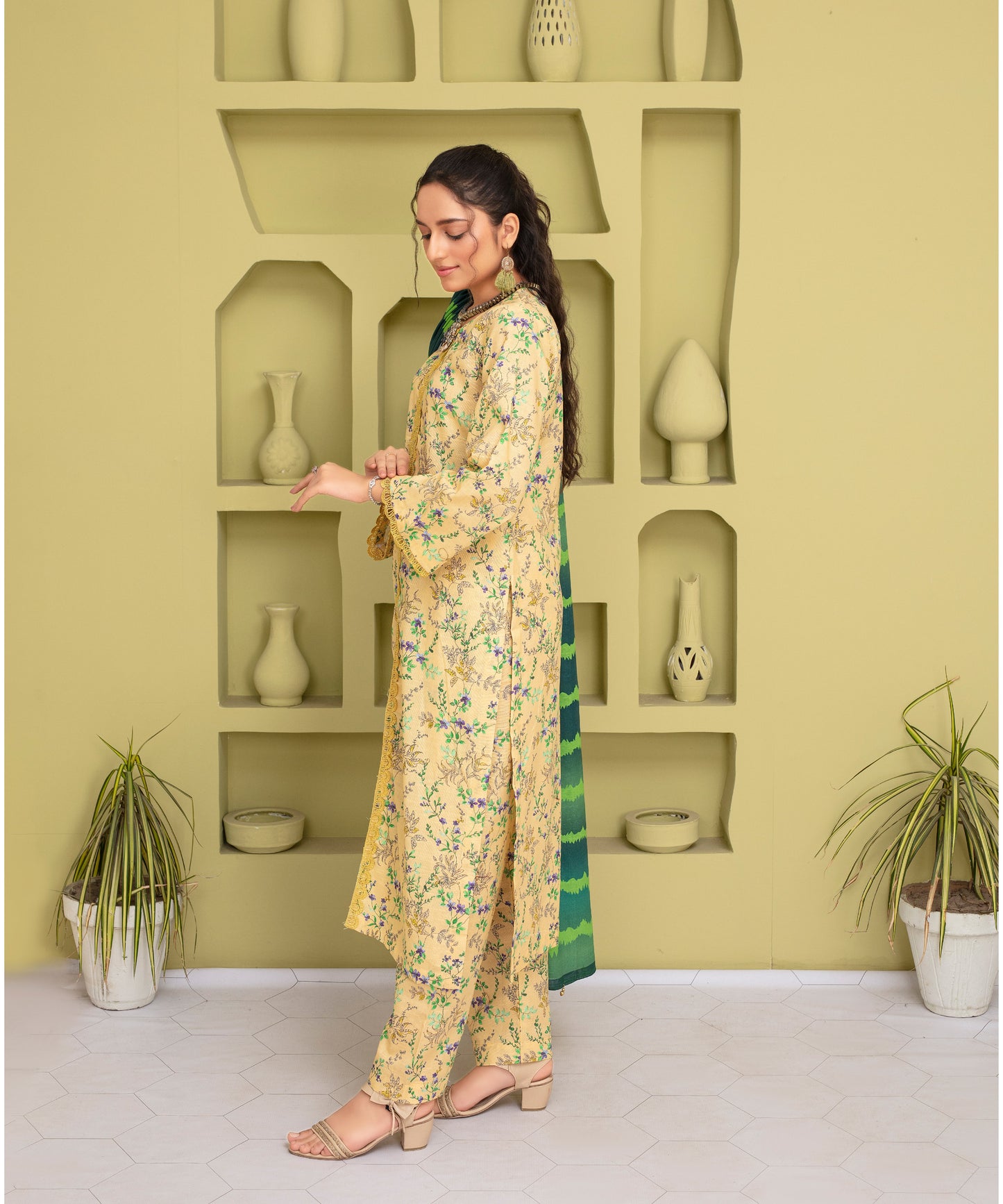 KHADDAR 3PC WITH KHADDAR PRINTED SHIRT & TROUSER-901