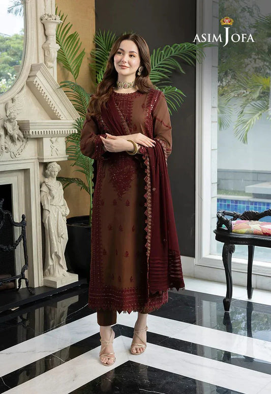 Lawn 3PC Embroidered With Chiffon Embroidered Dupatta-1025