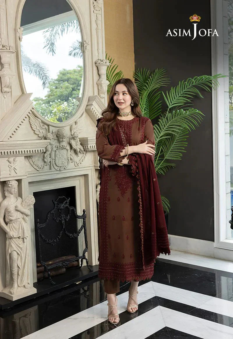 Lawn 3PC Embroidered With Chiffon Embroidered Dupatta-1025