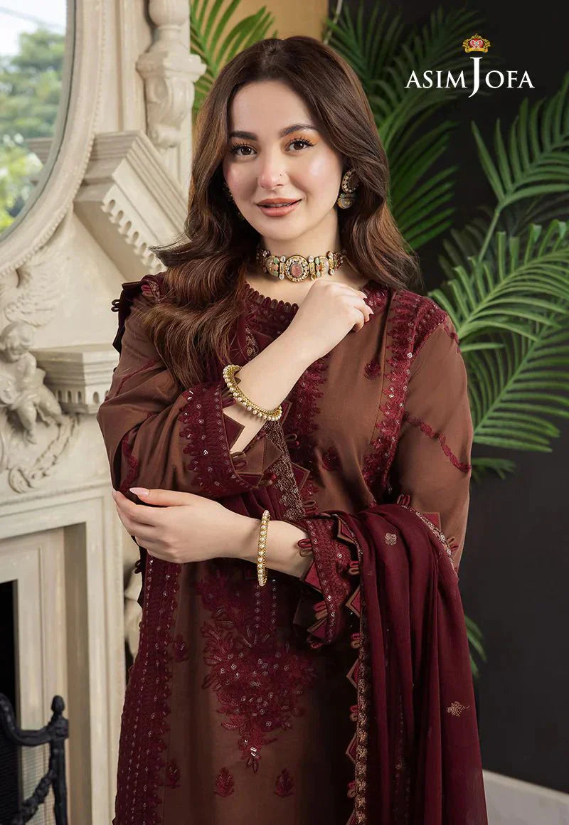 Lawn 3PC Embroidered With Chiffon Embroidered Dupatta-1025