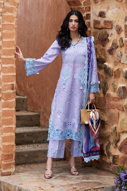 Dhanak 3PC Chekankari Embroidered With Digital Printed Wool Shawl-109