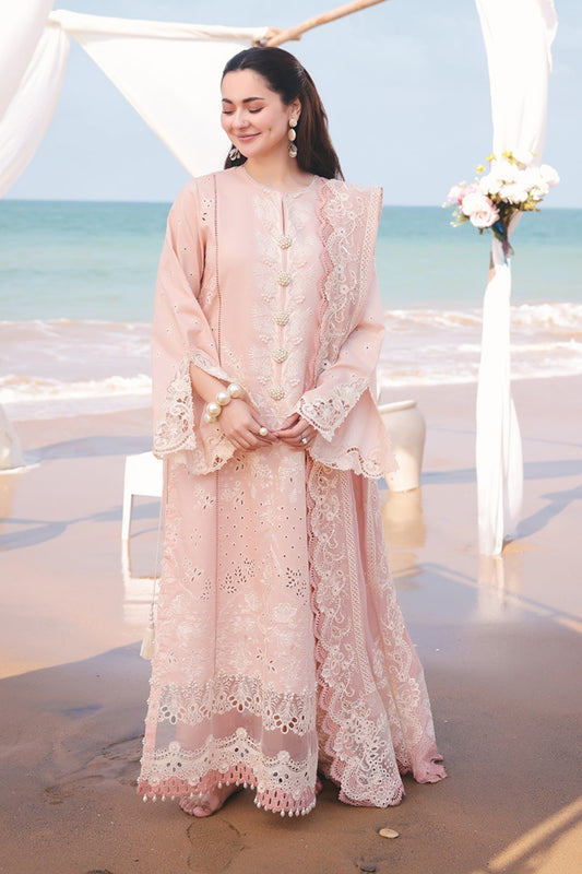 Lawn-3PC Embroidered Shirt with Organza Embroidered Dupatta-1427