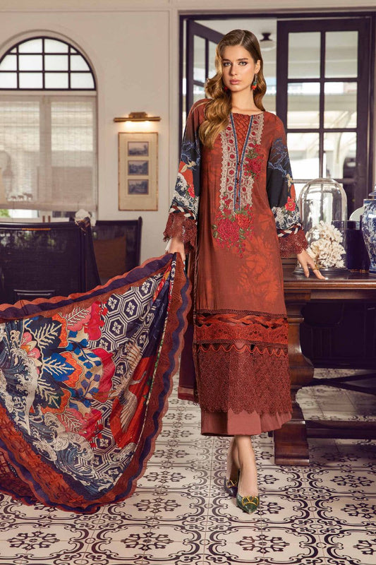 LAWN 3PC Printed Shirt With Printed Dupatta And Trouser-778